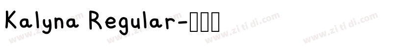 Kalyna Regular字体转换